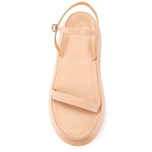 Jil Sander Tan 'Flatform' Strap Platform Sandals - Women's 41